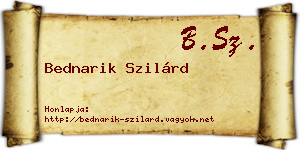 Bednarik Szilárd névjegykártya